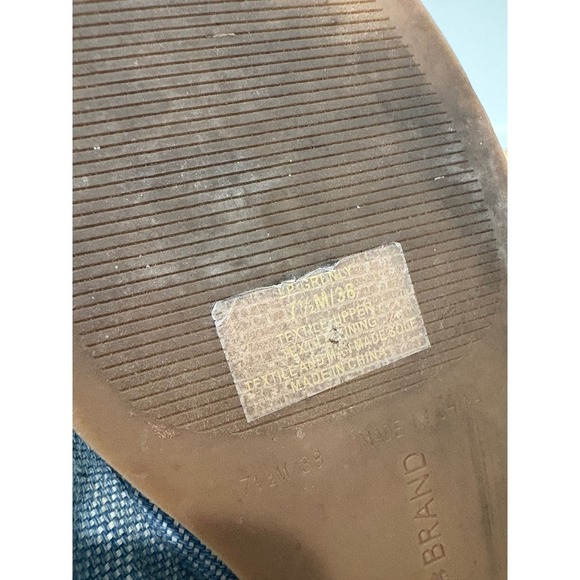 Lucky Brand Denim Espadrille Slide Sandals Women's Size 7.5 Bow Detail Platform - Picture 4 of 7